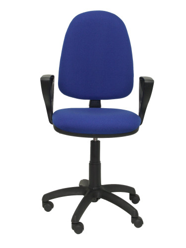 PIQUERAS Y CRESPO - SILLA AYNA BRAZOS FIJOS MECANISMO CONTACTO PERMANENTE CON REGULACION DE PROFUNDIDAD ASIENTO Y RESPALDO TAPIZADO BALI AZUL (Ref.04CPBALI229BGOLF)