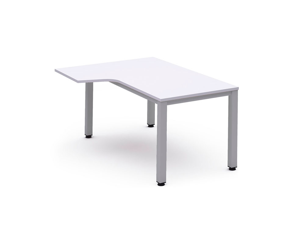 ROCADA - MESA SERIE EXECUTIVE 180X120 CM IZQUIERDA ACABADO AD04 ALUMINIO/BLANCO (Ref.2054AD04)