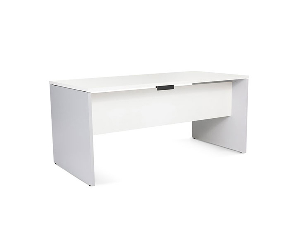 ROCADA - MESA OFICINA SERIE WORK 160X80 CM ACABADO AB04 ALUMINIO/BLANCO (Ref.2002AB04)