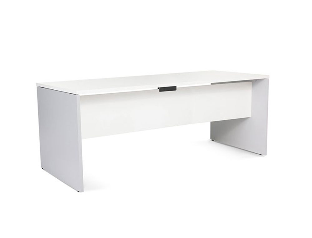 ROCADA - MESA OFICINA SERIE WORK 180X80 CM ACABADO AB04 ALUMINIO/BLANCO (Ref.2003AB04)