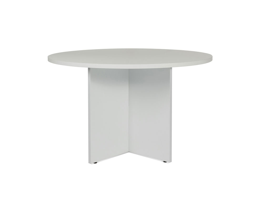 ROCADA - Mesa de reunión circular Serie Meeting Melamina Diametro 120cm Gris-Gris (Ref.3006AB02)