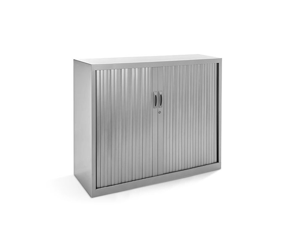 ROCADA - ARMARIO STORE METALICO CON NIVELADORES EN PLANCHA DE ACERO CON 2 PUERTAS PERSIANA PVC CORREDERAS Y CERRADURA (Ref.1501AC00)