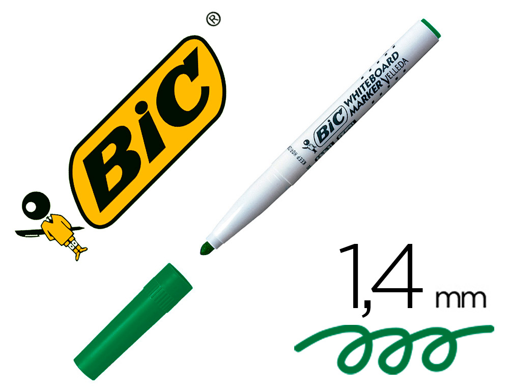 BIC - Marcador pizarra blanca Tinta base alcohol Verde (Ref.1199174102)