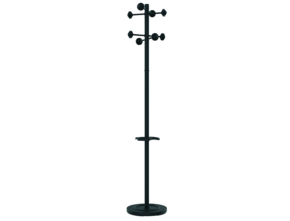 UNILUX - Perchero pie 8 colgadores Negro (Ref.100340694)
