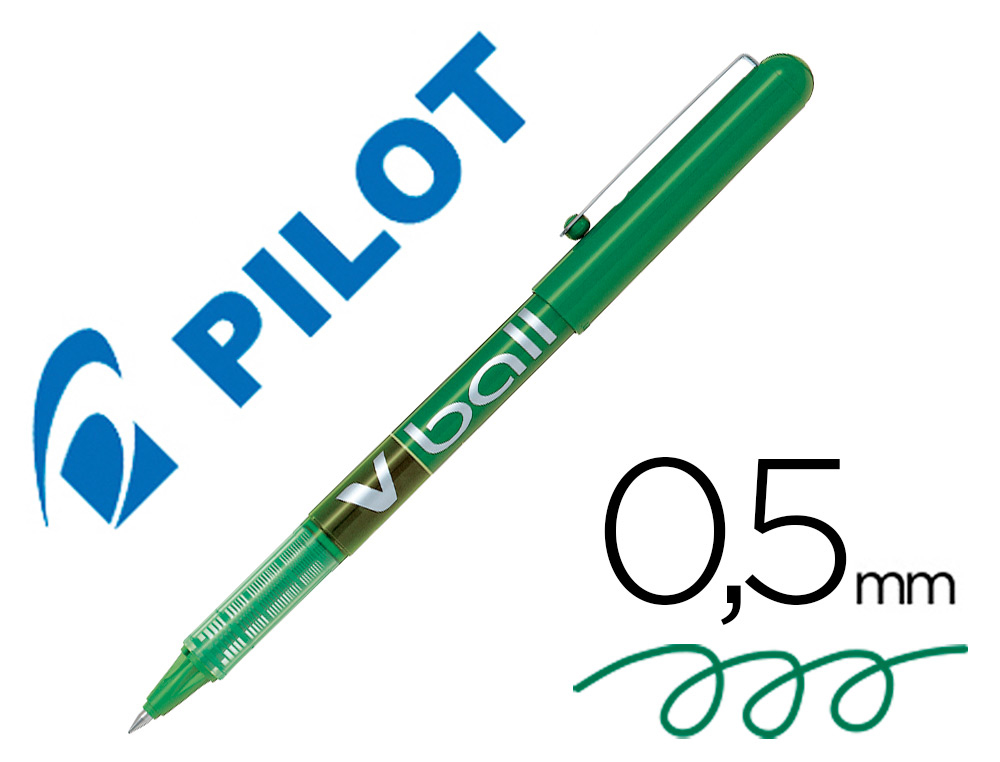 PILOT - Roller V-Ball 05 Verde Trazo 0,3 mm Tinta Liquida (Ref.BL-VB5V)