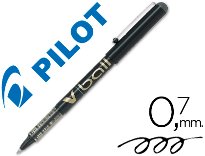 PILOT - Roller V-Ball 07 Negro Trazo 0,5 mm Tinta liquida BL- VBL7 (Ref.BL-VB7-B / NVB7N)