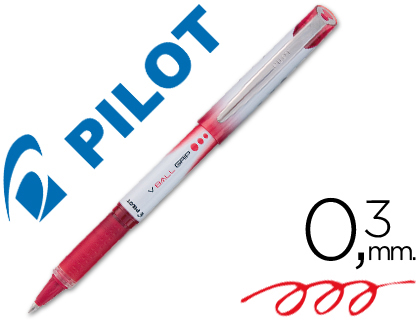 PILOT - Roller V-Ball GRIP 05 Rojo Trazo 0,3 mm Tinta Liquida NVB5GNR (Ref.BLN-VBG5-R / NVB5GNR)