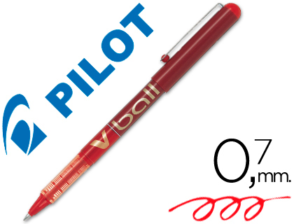 PILOT - Roller V-ball 07 Rojo Trazo 0,7 mm Tinta Liquida BL- VB7-R (Ref.BL-VB7-R / NVB7R)