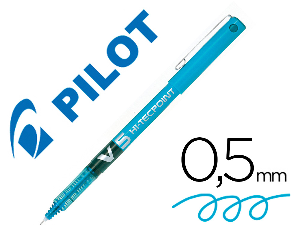 PILOT - Roller V5 Azul claro Trazo 0,3mm Tinta liquida NV5AC (Ref.BX-V5-LB / NV5AC)