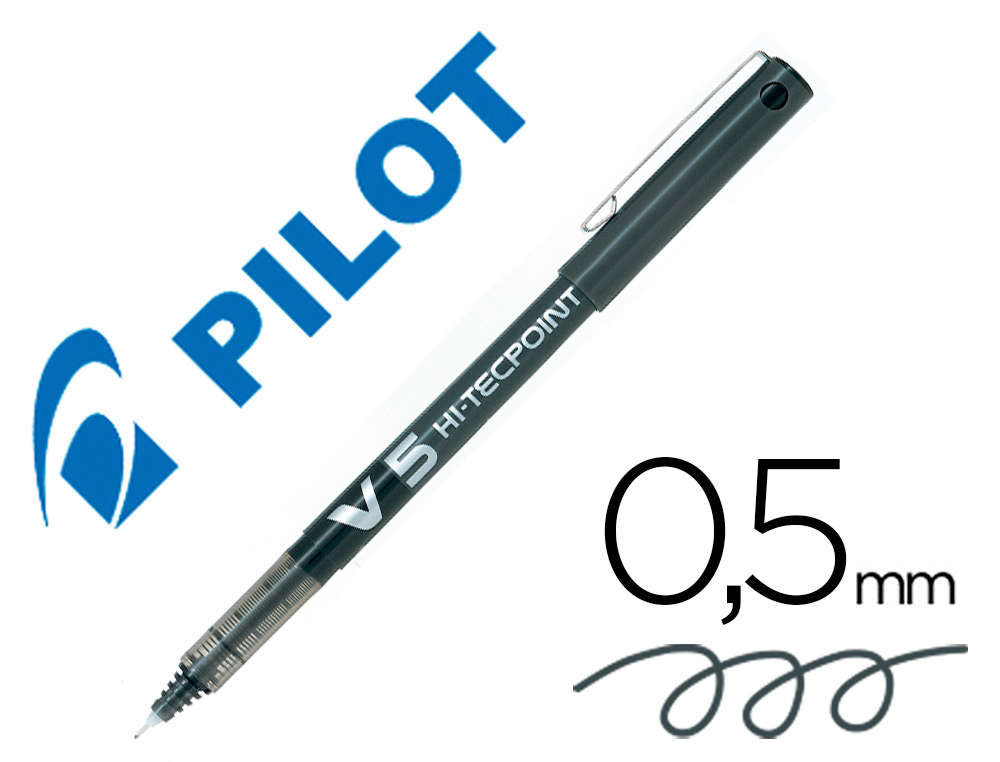 PILOT - Roller V5 Negro Trazo 0,3 mm Tinta liquida NV5N (Ref.BX-V5-B / NV5N)