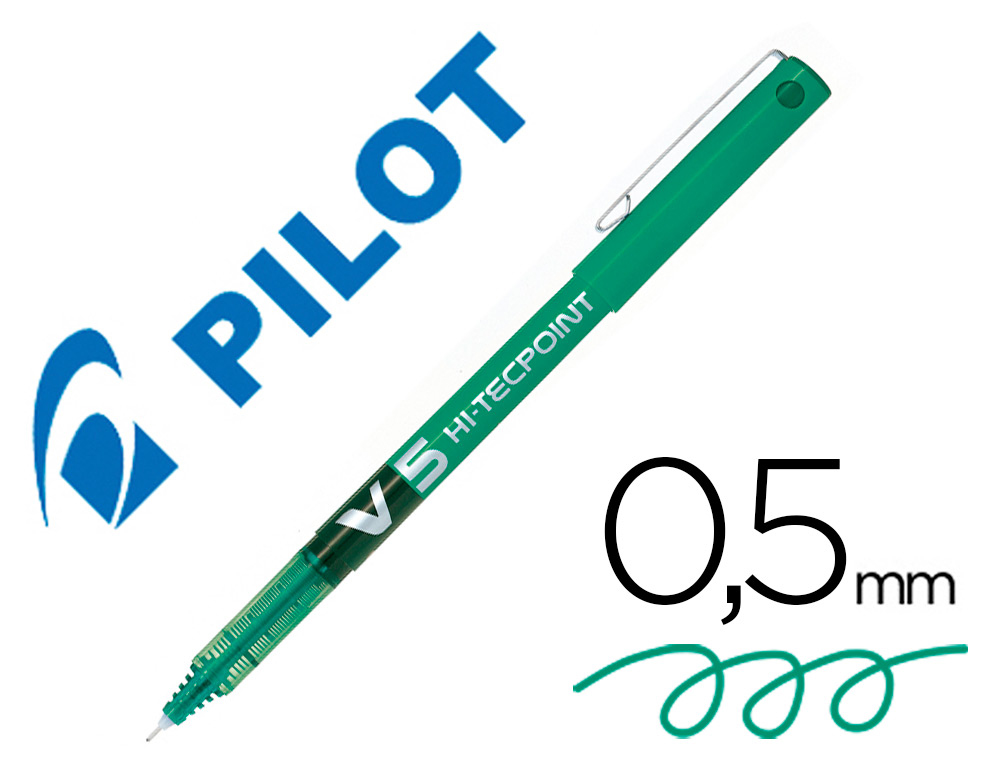 PILOT - Roller V5 Verde Trazo 0,3 mm Tinta liquida NV5V (Ref.BX-V5-G / NV5V)