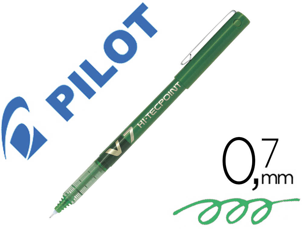 PILOT - Roller V5/V7 Verde Trazo 0,5 mm Tinta liquida (Ref.BX-V7-V)