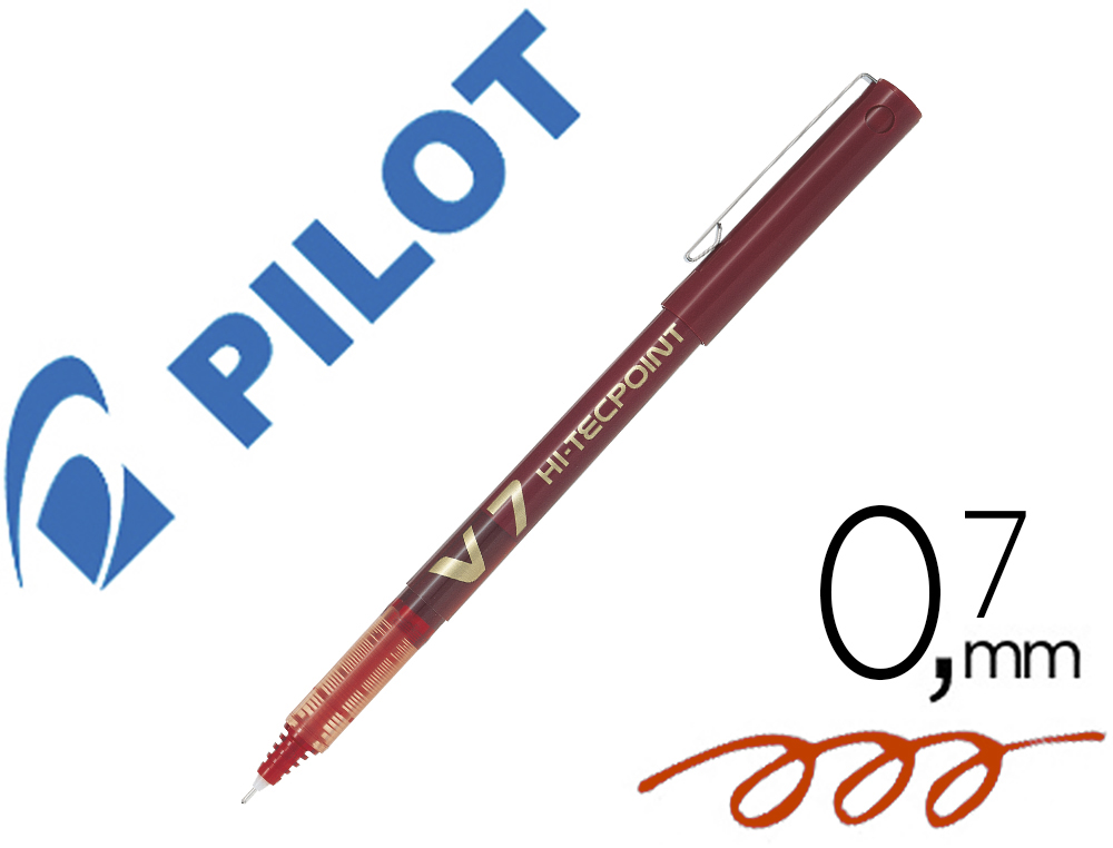 PILOT - Roller V7 Rojo Trazo 0,5mm Tinta liquida (Ref.BX-V7-R / NV7R)