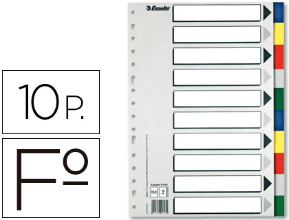ESSELTE - Separadores 10 posiciones Folio (Ref.11610)