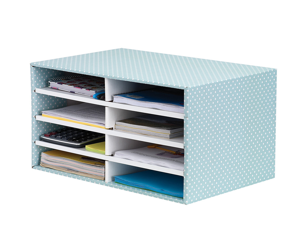 FELLOWES - Clasificadores sobremesa 8 compartimentos 490X260X310 Jaspeado Cartón (Ref.08750EU)