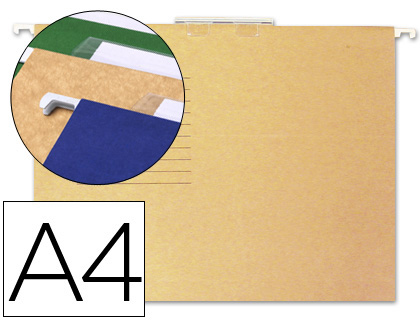 GIO - Carpeta Colgante DIN A4 - 240x315mm - Cristal Kraft Bicolor - Visor Superior 80mm (Ref.400021947)
