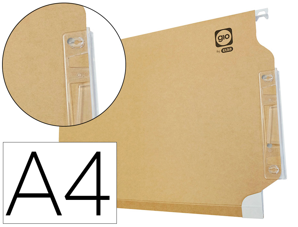 GIO - Carpeta colgante Arcon 330x275x345mm Kraft bicolor Visor lateral de 140mm (Ref.400021926)