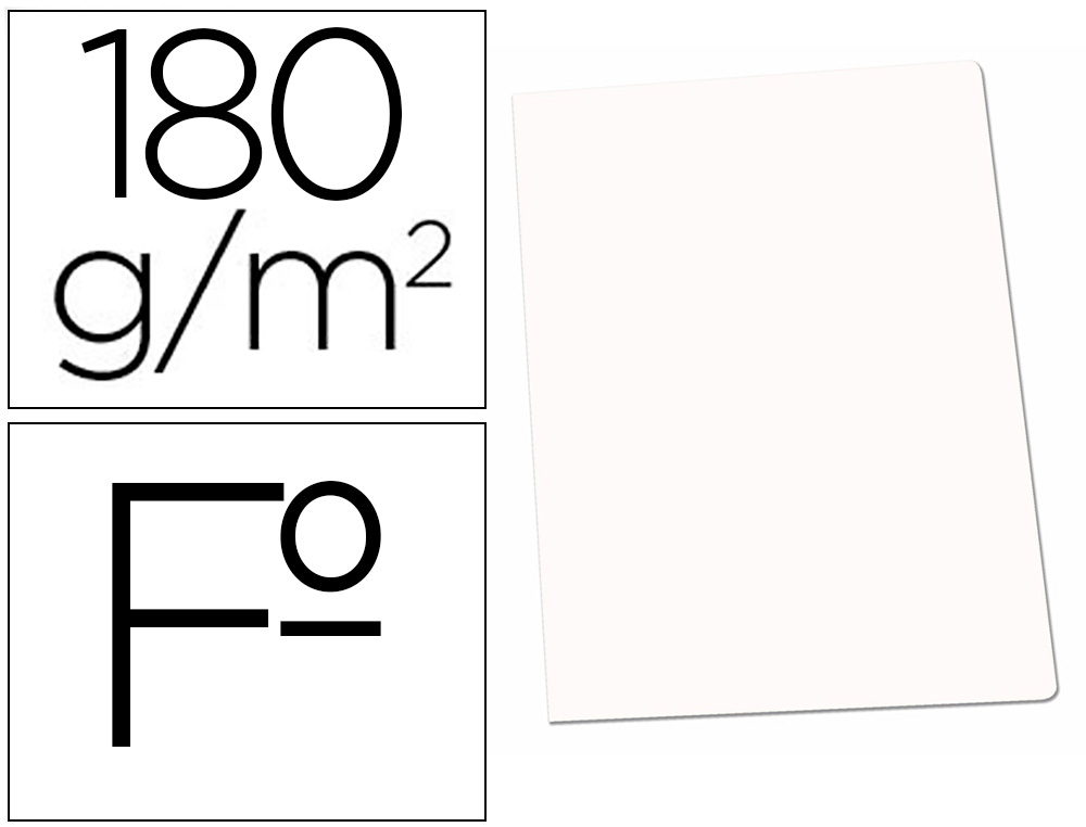 GIO - SUBCARPETA CARTULINA FOLIO BLANCA 180 G/M2 (Ref.100580497/400040612)