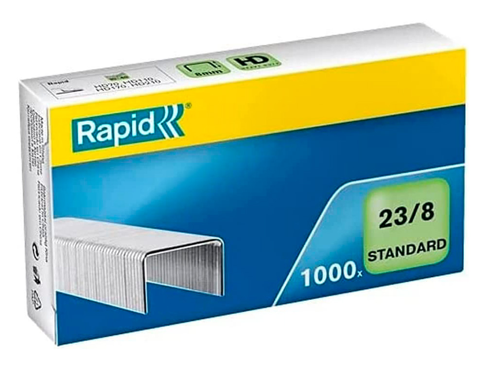 RAPID - GRAPAS ESTÁNDAR 23/8 GALVANIZADAS -CAJA DE 1000- (Ref.24869200)