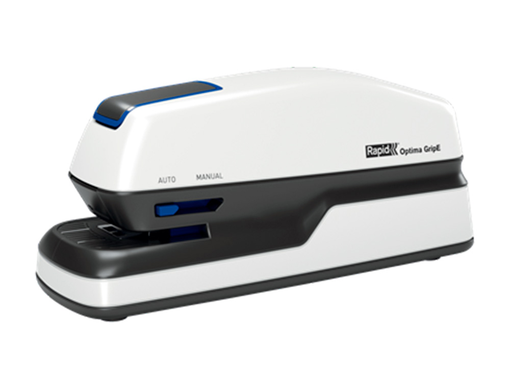 REXEL - Grapadora Electrica Optima Grip 20 Hojas Pilas y Adaptador (Ref.2102349)