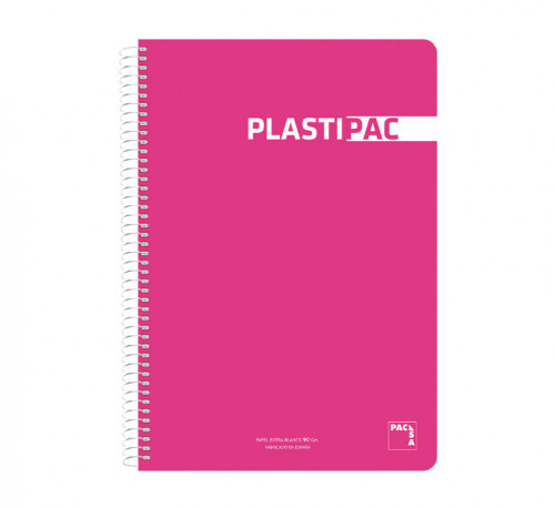 PACSA - BLOCK PLASTIPAC tapa PP 4º 80h LISO 90g COL.SUR.(8) (Ref.16573)