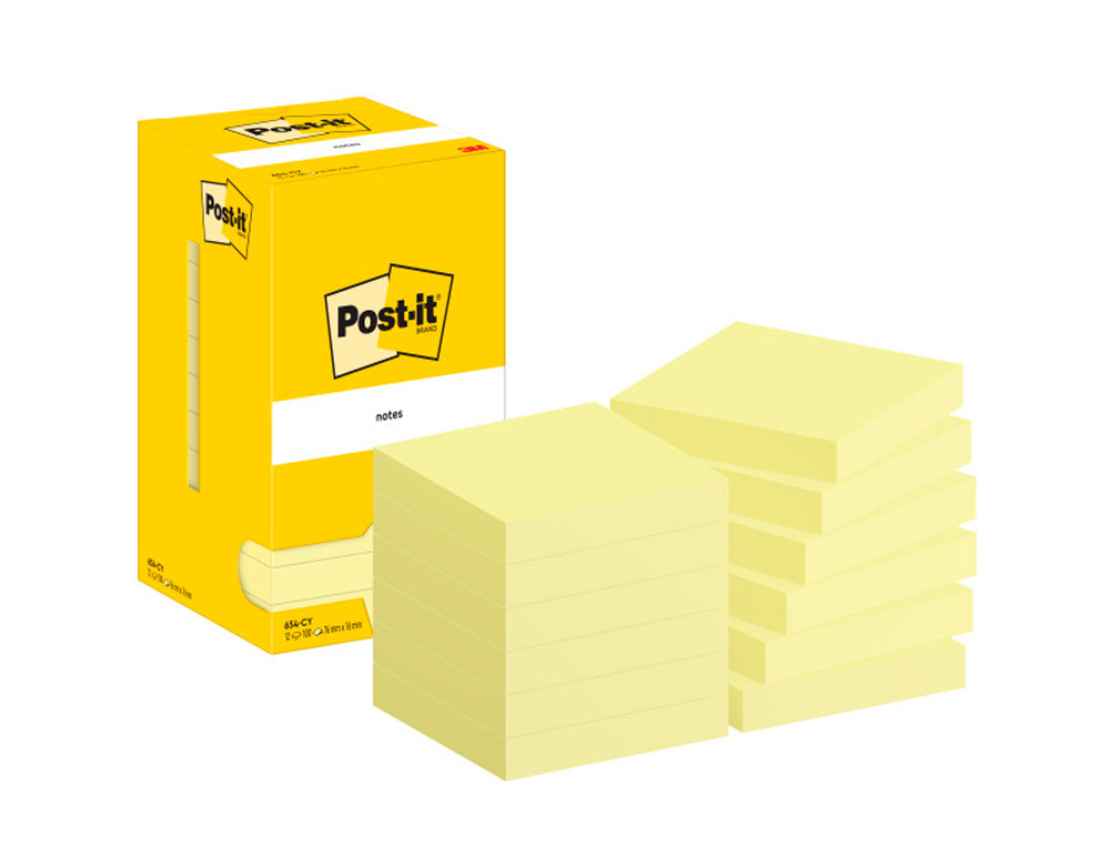 POST-IT - Notas adhesivas 100h Amarillo 76x76mm (Ref.FT500072937)