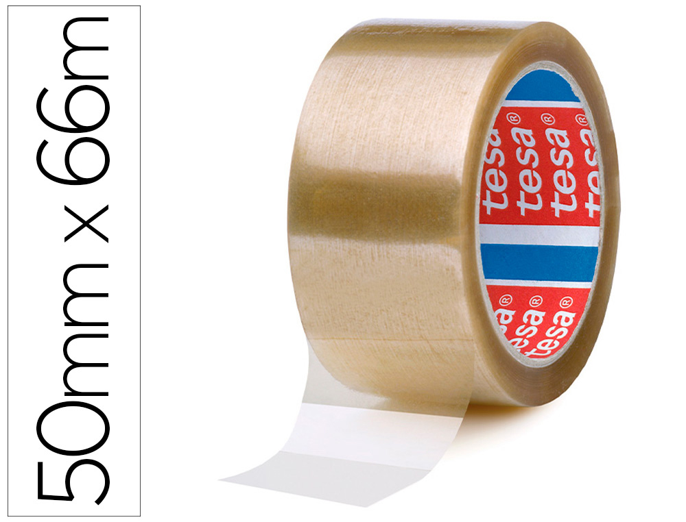 TESA - Cinta PP pack Embalaje 50mm x66m Transparente (Ref.04089-00001-06)