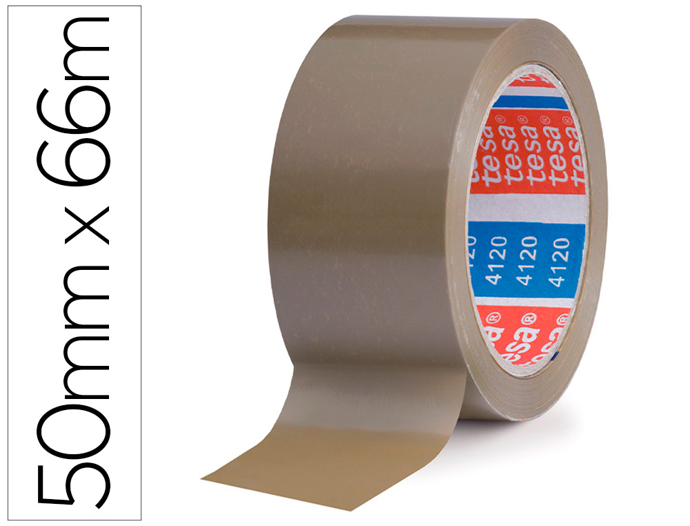 TESA - Cintas Embalaje 50mmX66m Marron PVC (Ref.04120-00042-00)