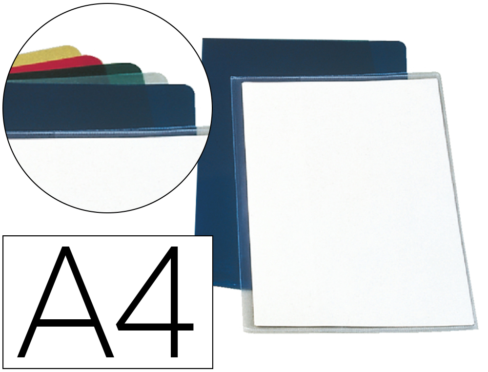 ESSELTE - DOSSIER ANGULO RECTO PVC 140µ Fº LISO TRANSPARENTE PAQUETE de 100 (Ref.46024)