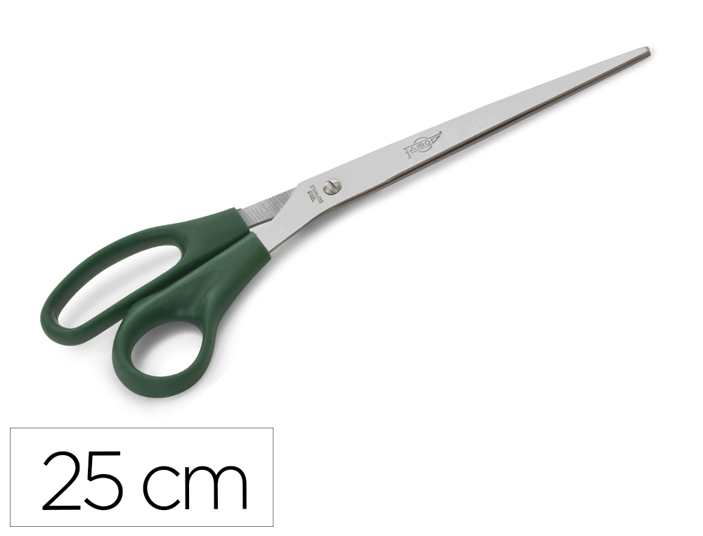 FAIBO - Tijera oficina acero inoxidable 25 cm empuñadura ergonomica en blister (Ref. T2500)