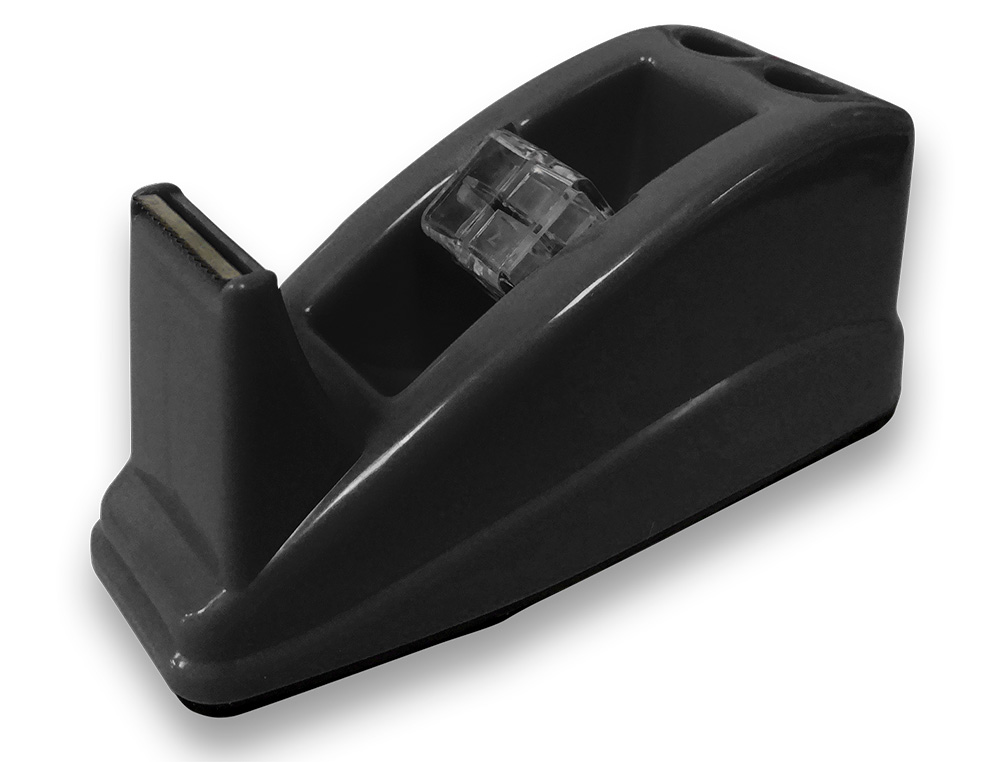 Q-CONNECT - PORTARROLLO SOBREMESA PLASTICO PARA CINTA DE 33 MT COLOR NEGRO 135X58X60 MM (Ref.KF11388)