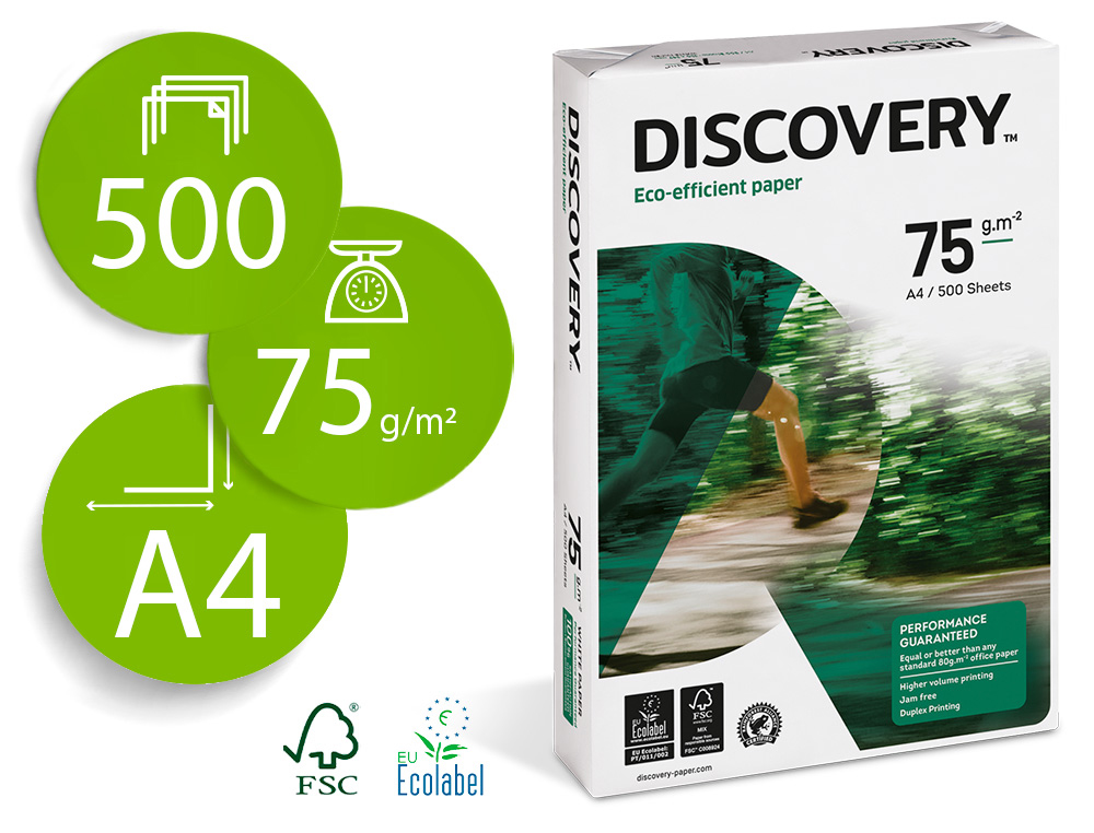 DISCOVERY - Papel Multifunción PAQUETE 500h - 75g. DIN A4 (Ref.0567SW)