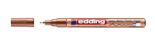 EDDING - Marcador especial 780 Trazo 0.8mm Tinta opaca Bronce Superfic.oscuras y transparentes (Ref.780-55)