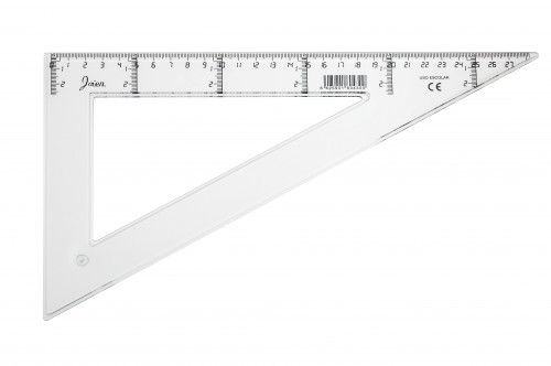 FAIBO - Cartabón Serie escolar Transparente 30cm (Ref.41330)
