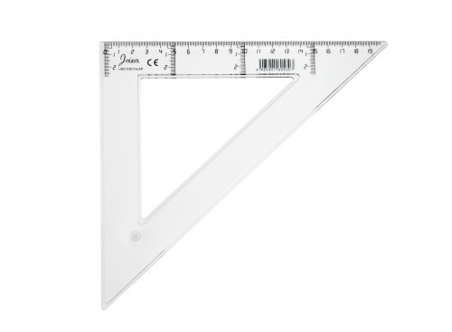 FAIBO - Escuadra Serie escolar Transparente 30cm (Ref.41230)