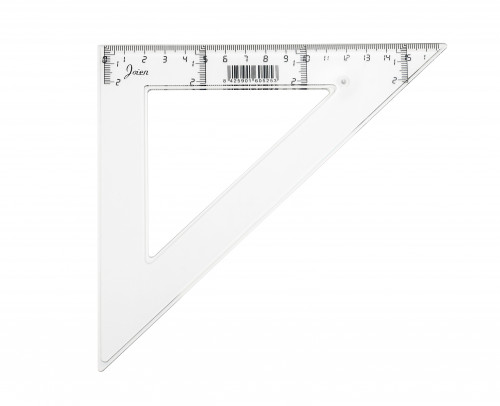 FAIBO - Escuadras Serie escolar 25 cm Transparente Graduada Metacrilato (Ref.41225)
