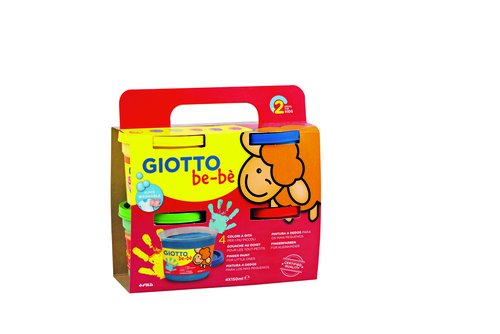 GIOTTO - Be-Bè CAJA 4 COLORES PINTURA DEDOS 150G. (Ref.467200)