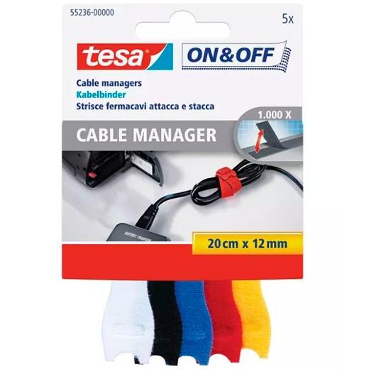 TESA - Organizador cables Manager ON & OFF 20cmx12mm (Ref.55236-00000-01)