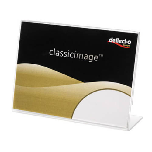DEFLECTO - Expositor sobremesa A5 horizontal Con forma de L (Ref.47505)