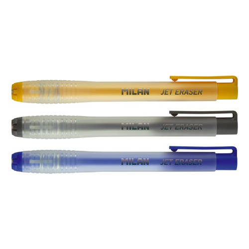 MILAN - Portagomas Jet Eraser Goma nata Amarillo/azul/negro Automatico (Ref.3026324)