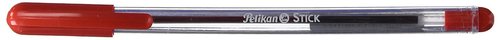 PELIKAN - Boligrafo Stick Rojo Trazo 0.4 mm Nivel tinta visible (Ref.962761)