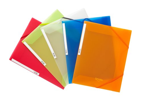 PARDO - Carpeta solapas y cierre de gomas,p.p. traslúcido,tarjetero lomo,320x245mm naranja (Ref.825509)