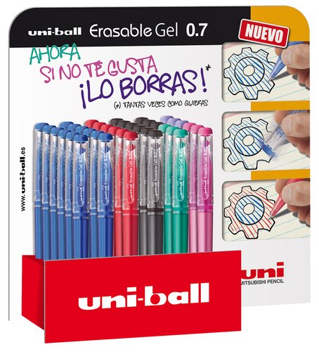 UNI-BALL - ROTULADOR ROLLER RT 0,8 MM RETRACTIL,TINTA LIQUIDA EXPOSITOR DE 72 UNIDADES (Ref.LUBN1786D)
