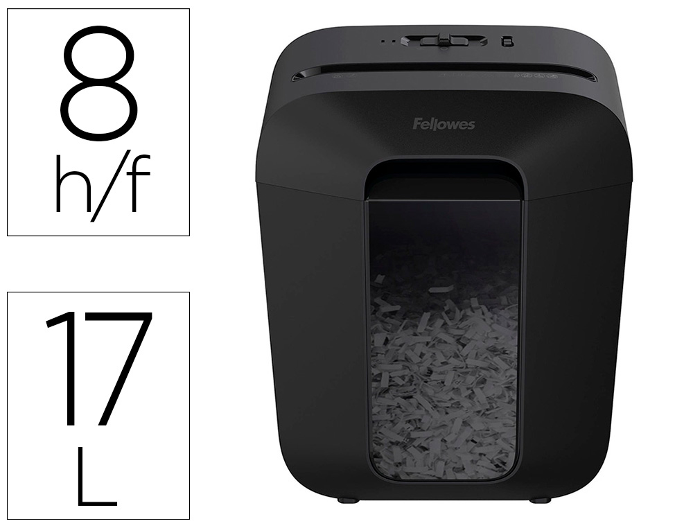 FELLOWES - Destructora de documentos lx-45 capacidad de corte 8 h seguridad p4 destruye grapas clips y (Ref. 4400501)