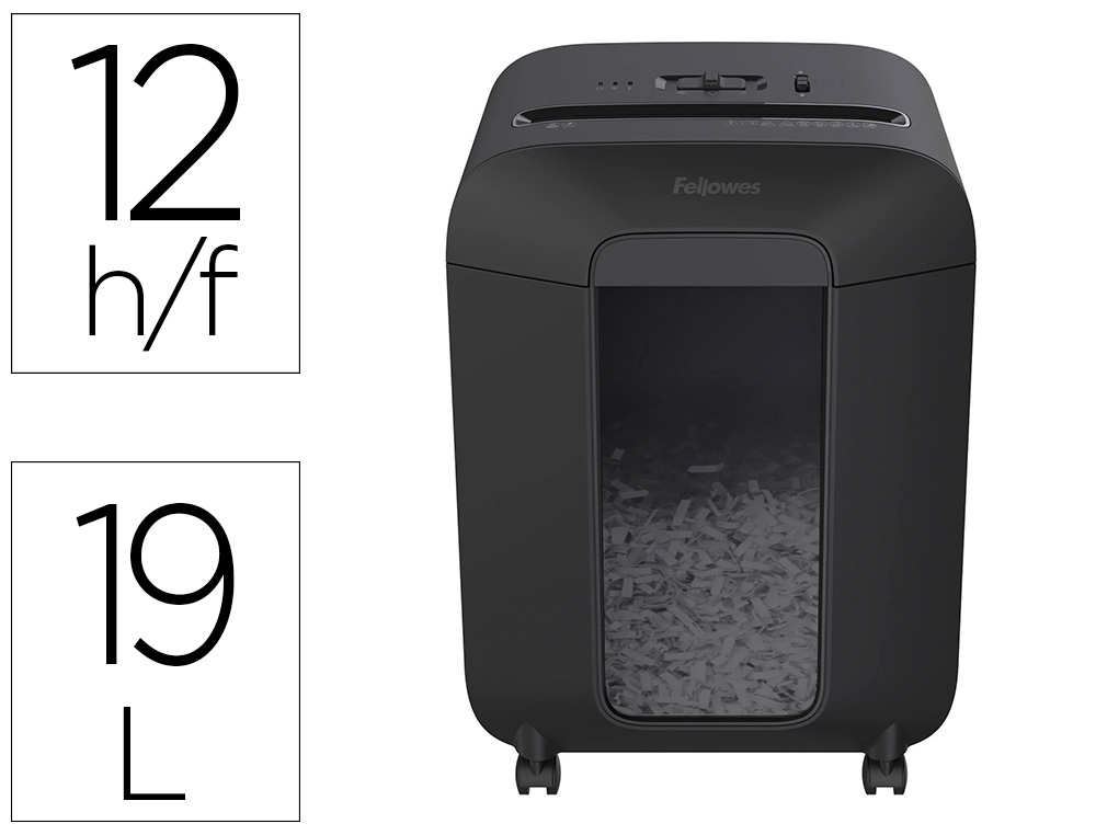 FELLOWES - Destructora de documentos lx-85 capacidad de corte 12 h seguridad p4 destruye grapas clips y (Ref. 4400801)