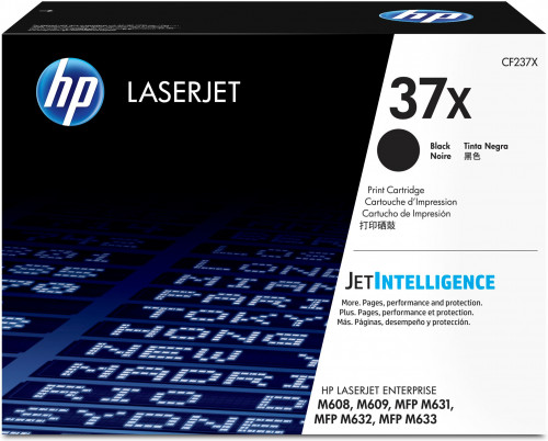 HP - TONER NEGRO LASERJET M608N/DN/X, M609DN/X, M631DN/Z, M632FHT/H, FLOW M631H/M632Z - Nº 37X ALTA CAPACIDAD (Ref.CF237X)