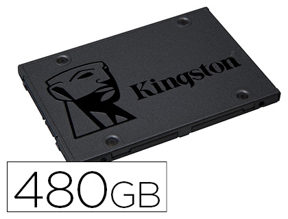 KINGSTON - Disco duro ssd 2,5\" interno sa400s37 480 gb (Ref. SA400S37/480G) (Canon L.P.I. 0,24€ Incluido)