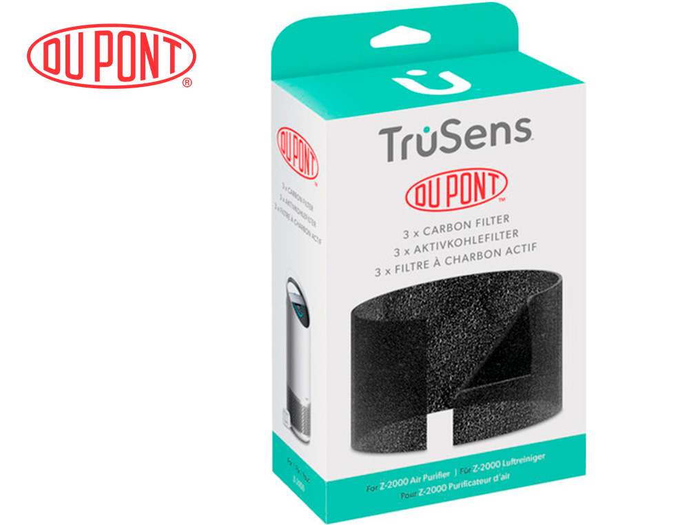 LEITZ - Filtro de carbono dupont para purificador de aire trusens z-2000 pack de 3 unidades (Ref. 2415106)