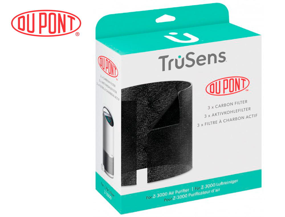 LEITZ - Filtro de carbono dupont para purificador de aire trusens z-3000 pack de 3 unidades (Ref. 2415109)
