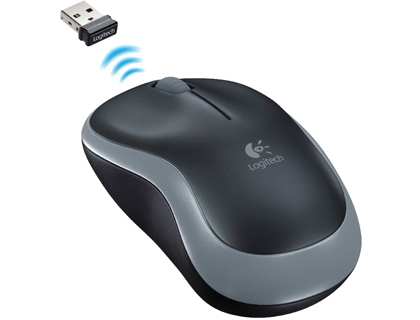 LOGITECH - Raton optico inalambrico nano receptor m185 gris (Ref. 910-002235)